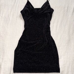 H&M Divided Black Glitter Sparkle Dress